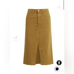 Joe's Jeans Joplin High Rise Midi Skirt - Size 28 Gothic Olive